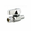 American Imaginations 0.5 in. Unique Chrome Ball Valve in Stainless Steel-Brass AI-37904